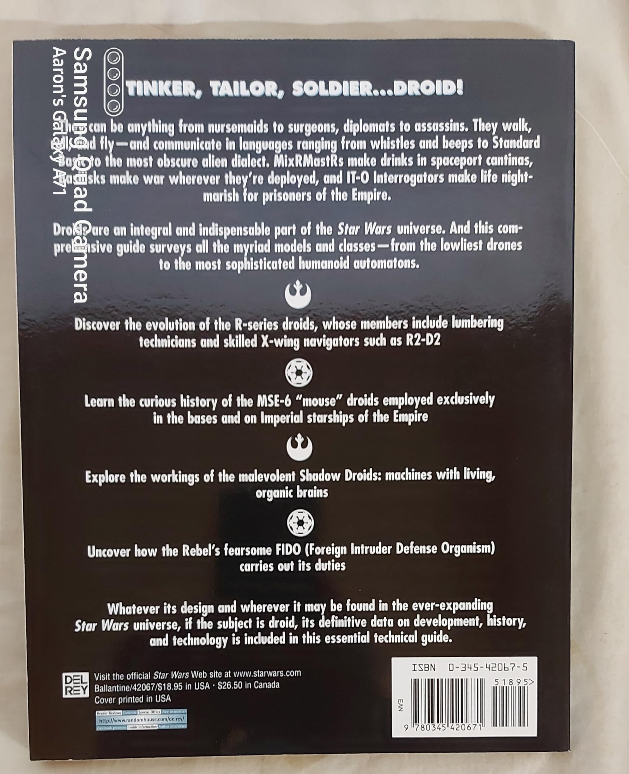 The Essential Guide to Droids (Star Wars),Used