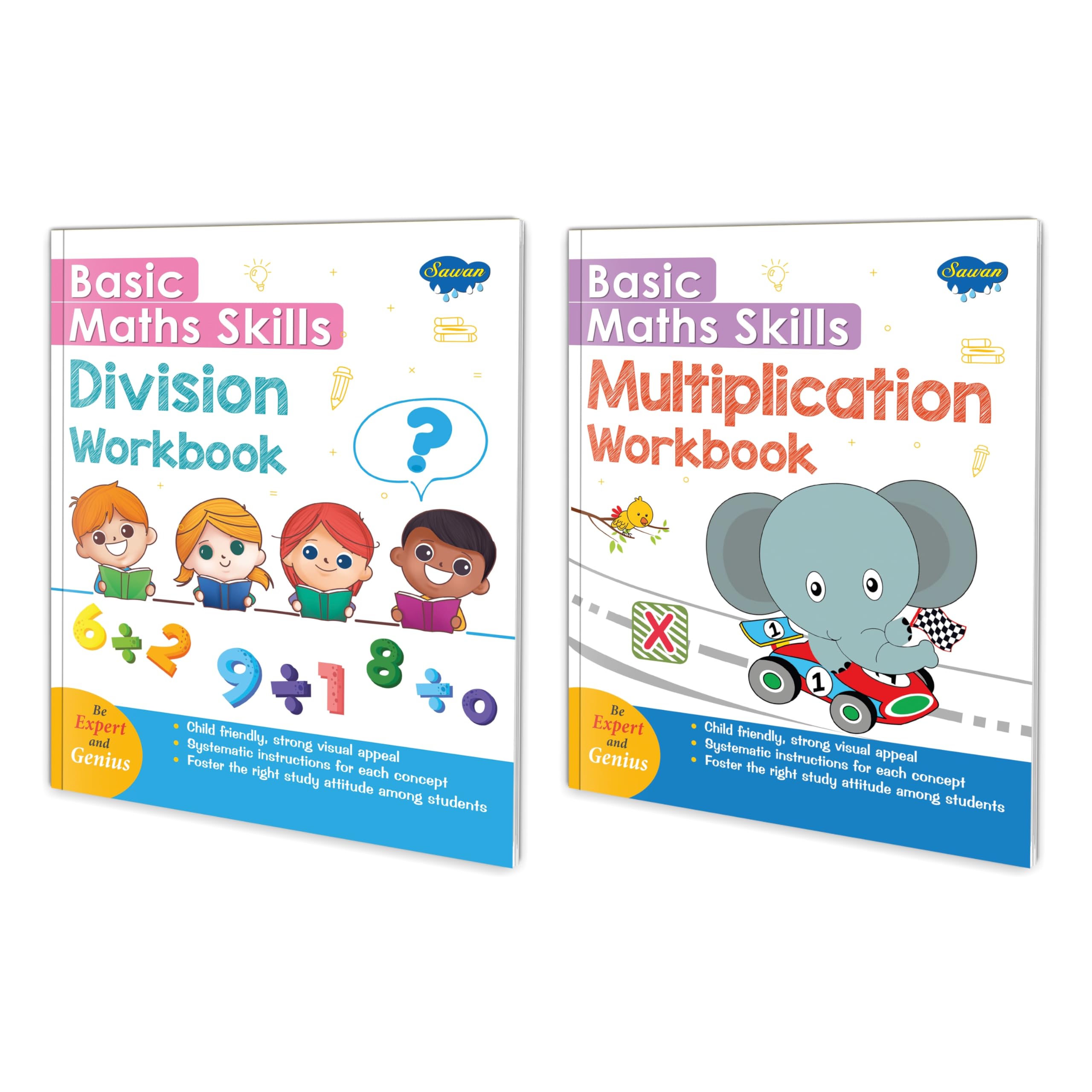 Basic Maths Skills Workbook | Set Of 2 Books | Multiplication ,Division | Arithmetic Marvels: Multiplication & Division Spectacle