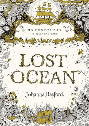 Lost Ocean: 36 Postcards to Color and Send,Used