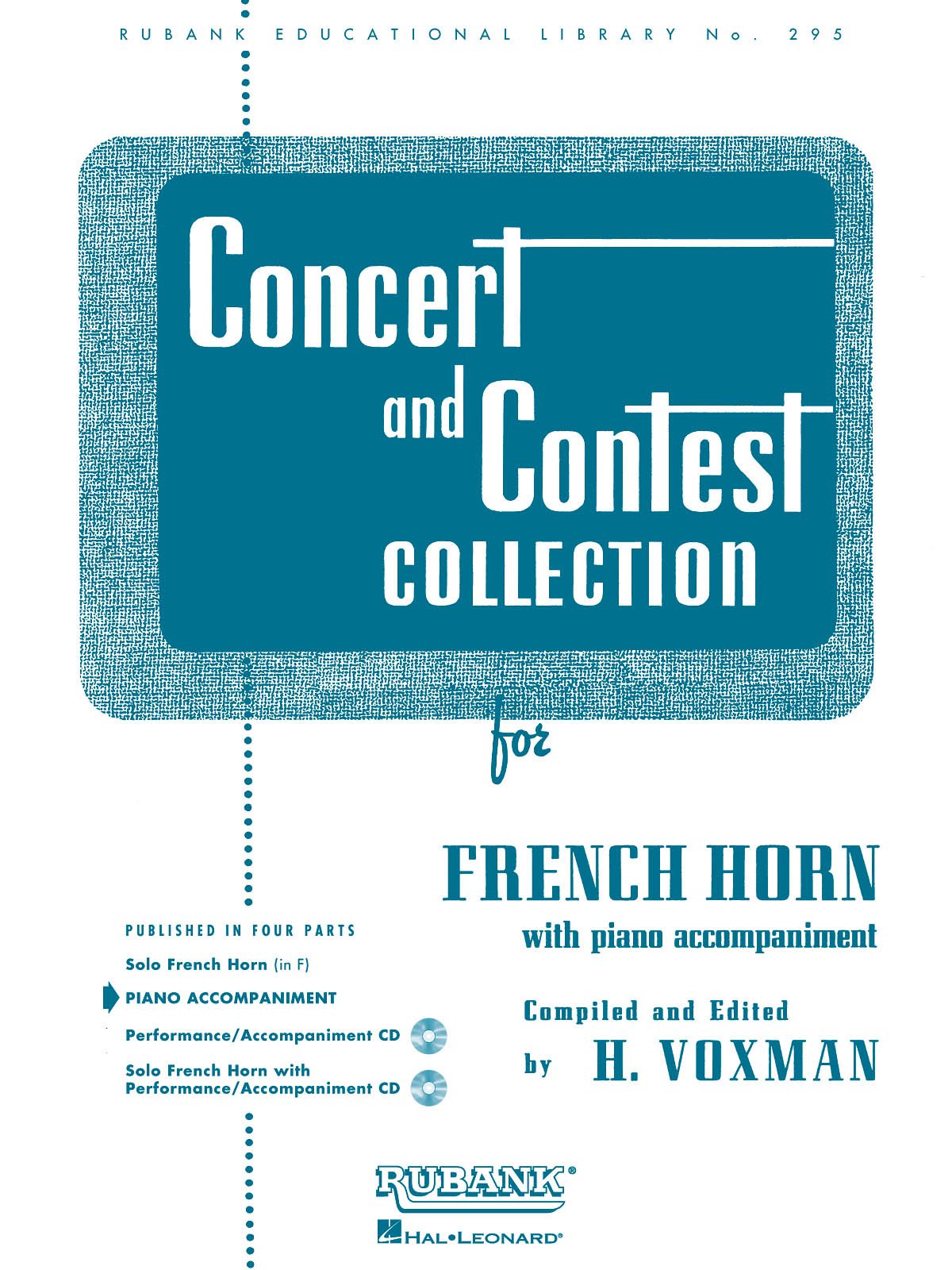 Concert And Contest Collection For French Horn: Piano Accompaniment (Rubank Educational Library),Used