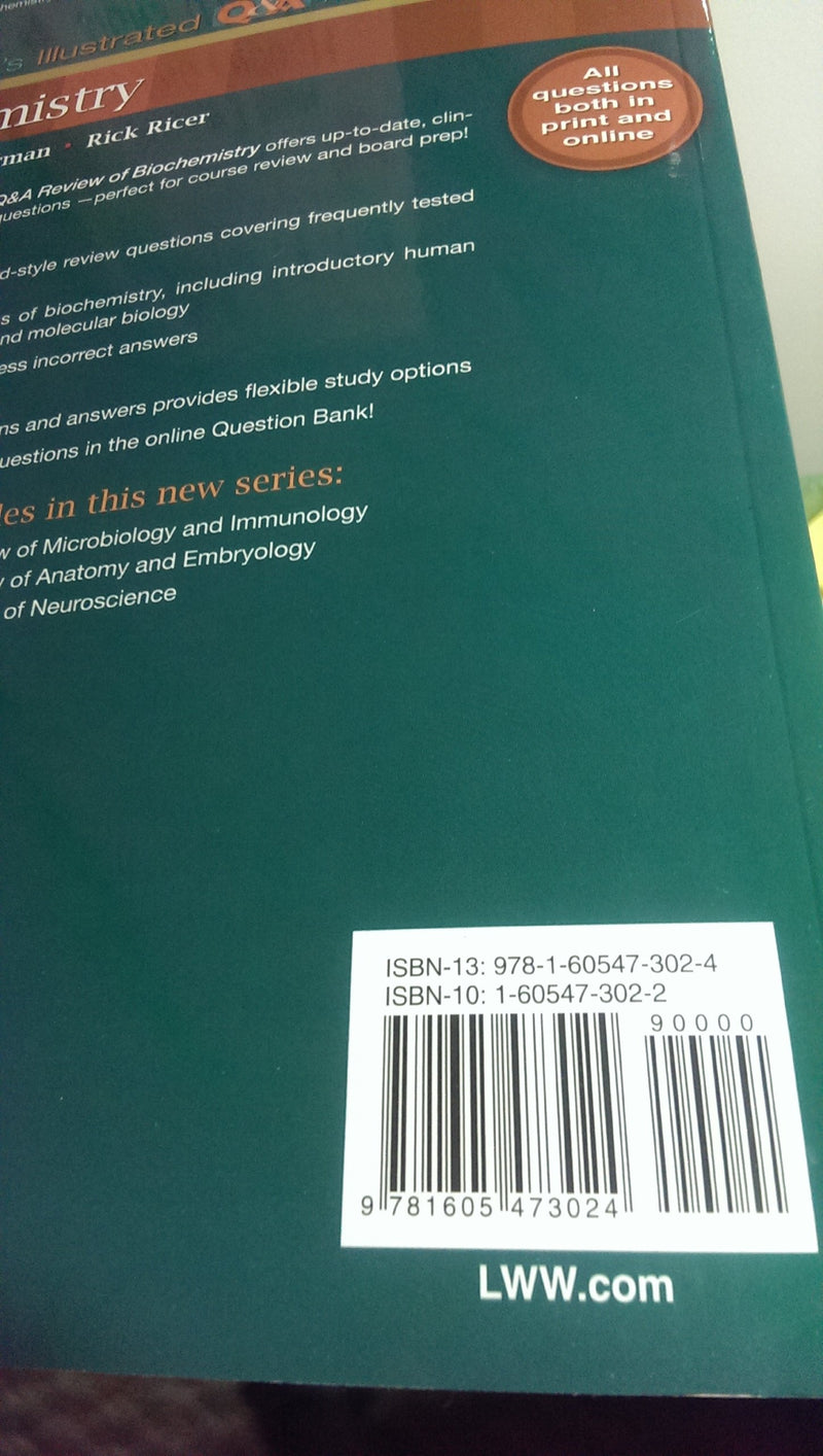 Lippincott's Illustrated Q&A Review of Biochemistry,Used