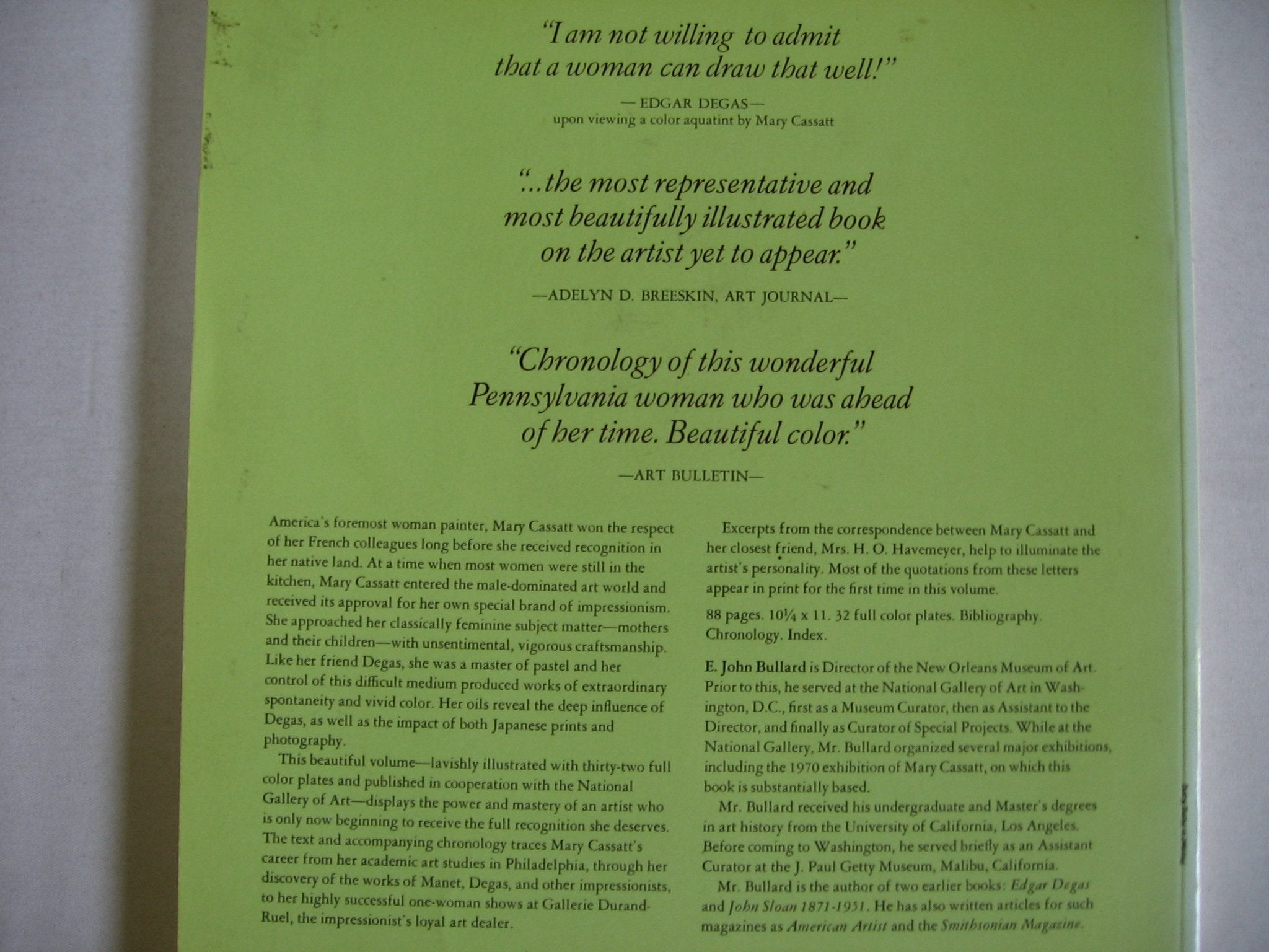 Mary Cassatt: Oils and Pastels,Used