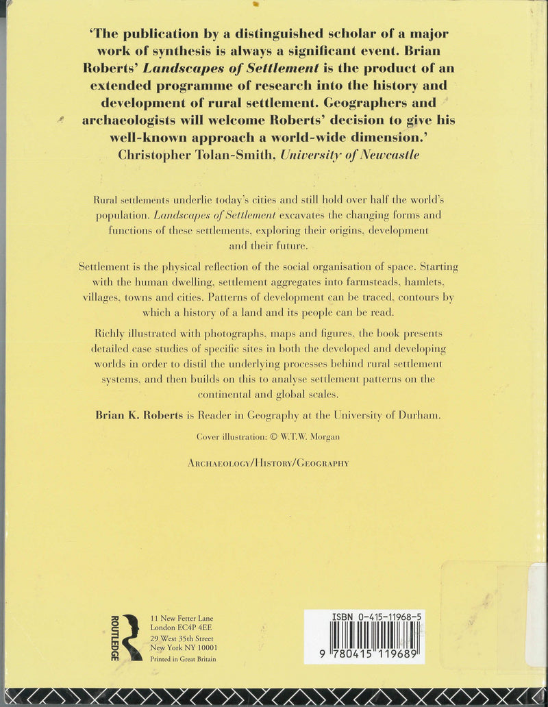 Landscapes of Settlement,Used