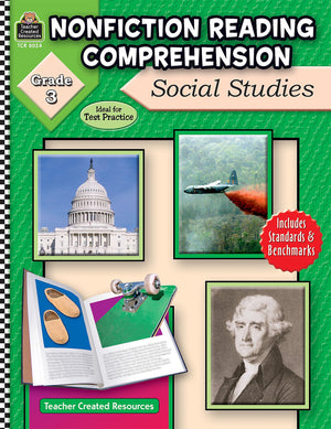 Nonfiction Reading Comprehension: Social Studies, Grade 3: Social Studies, Grade 3,Used
