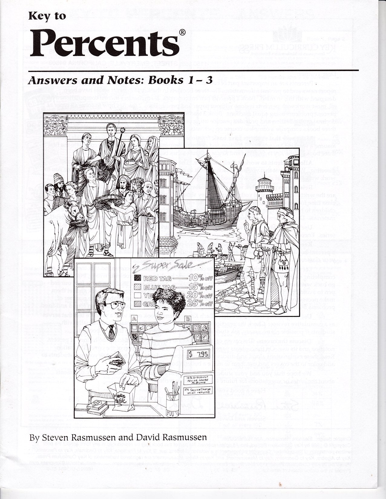 Key to Percents, Books 13, Answers and Notes (KEY TO...WORKBOOKS),Used