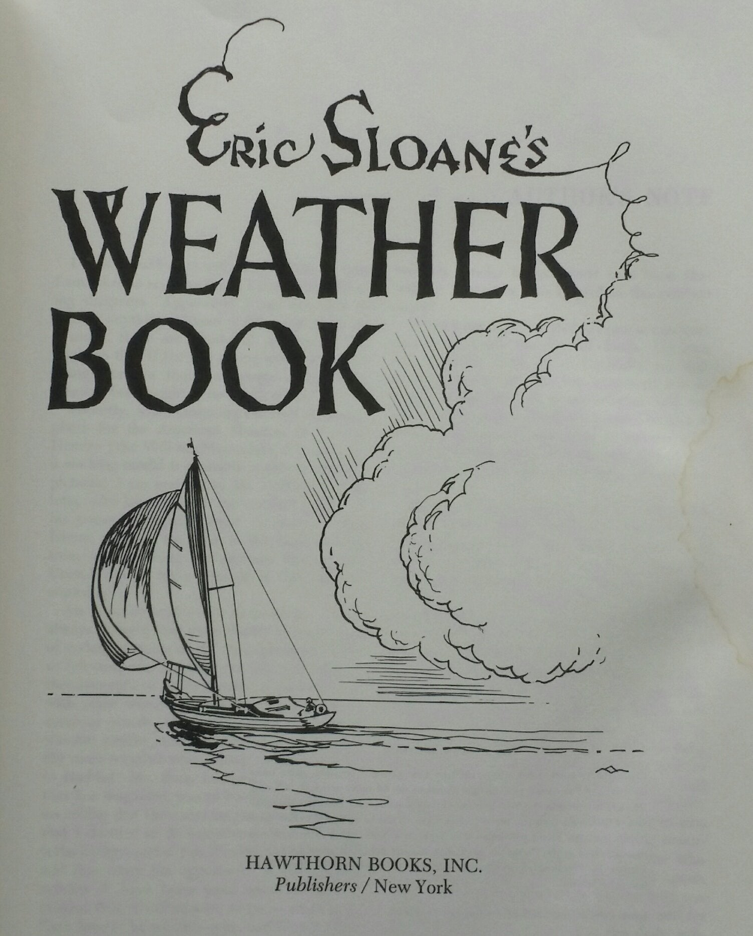 Eric Sloane's Weather Book,Used