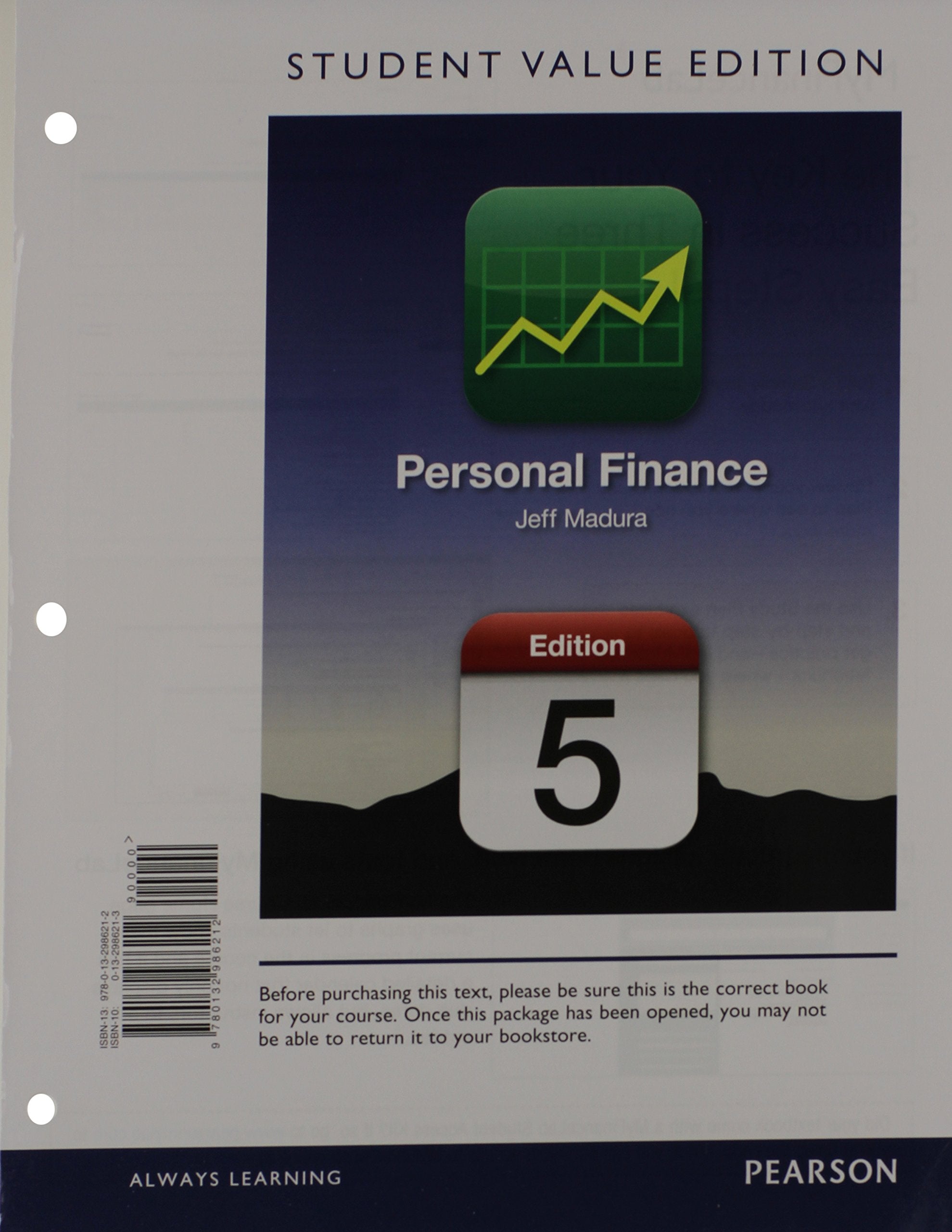 Personal Finance, Student Value Edition (5th Edition) (The Pearson Series in Finance),Used