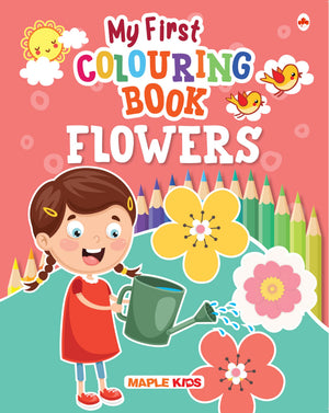 Colouring Book - Flowers - Crayons Colour - Colouring Activity Book - Gift To Children For Painting, Drawing And Colouring - Age 2+ - Activity Colouring Book For Children
