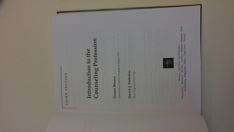 Introduction to the Counseling Profession (3rd Edition),New