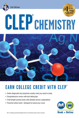 CLEP Chemistry Book + Online (CLEP Test Preparation),Used