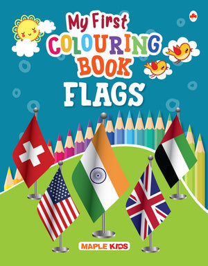 Colouring Book - Flags - Crayons Colour - Colouring Activity Book For Kids - Gift To Children For Painting, Drawing And Colouring - Age 2+ - Activity Colouring Book For Children