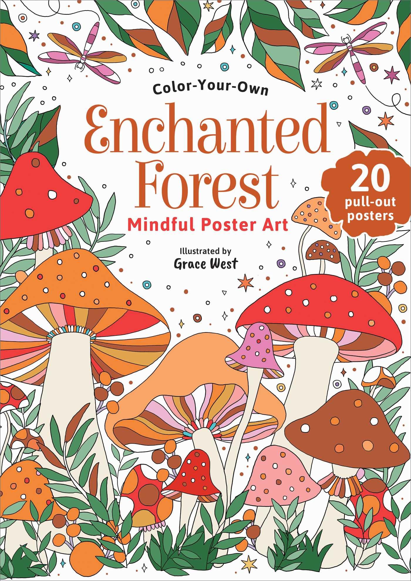 Enchanted Forest: ColorYourOwn Mindful Poster Art