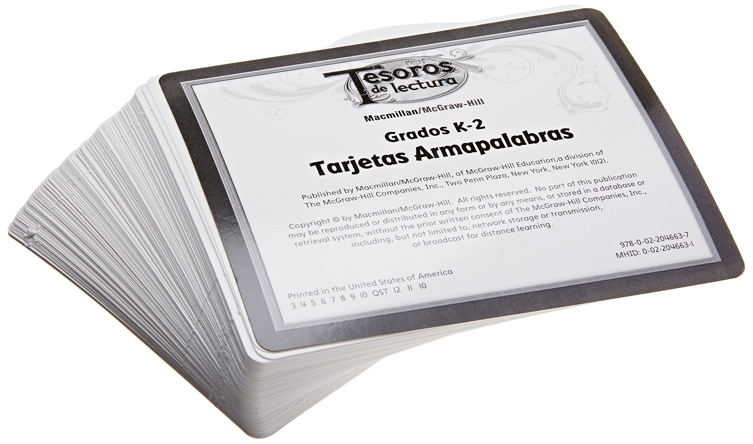 Tesoros de lectura, A Spanish Reading/Language Arts Program, Grade K, Word Building Cards (K6) (ELEMENTARY READING TREASURES),Used