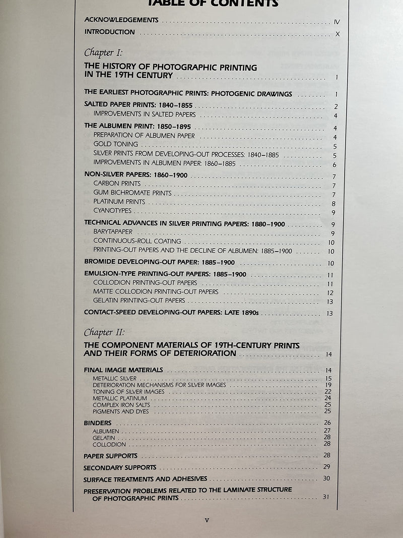 Care And Identification Of 19Thcentury Photographic Prints,New