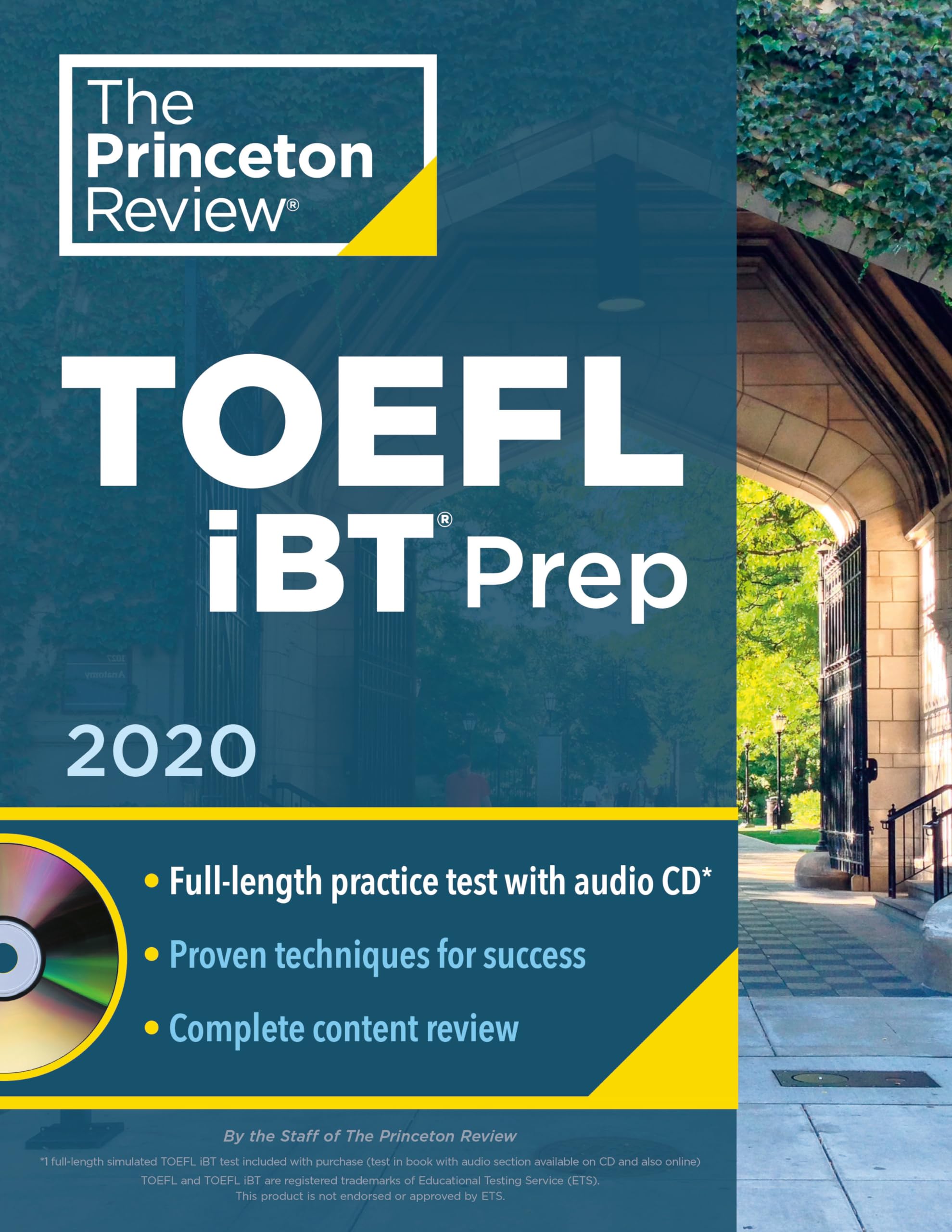 Princeton Review TOEFL iBT Prep with Audio CD, 2020: Practice Test + Audio CD + Strategies & Review (2020) (College Test Prepara,Used