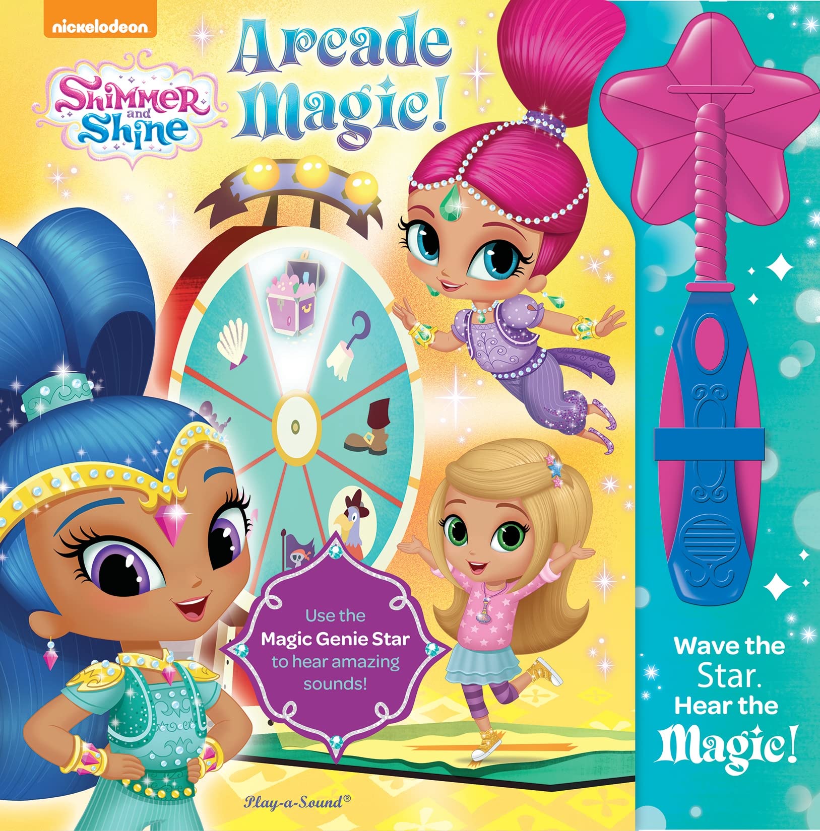 Nickelodeon Shimmer and Shine  Arcade Magic: Magic Wand and Book Set  PI Kids,Used