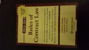 Rules of Contract Law 20122013 Statutory Supplement,New