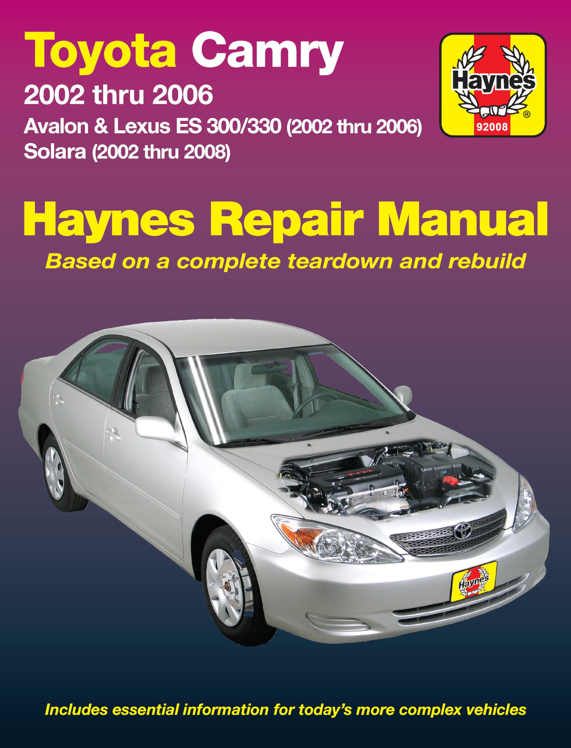 Toyota Camry, Avalon, Lexus ES 300/330 (0206) & Toyota Solara (0208) Haynes Repair Manual (Does not include information specif,Used
