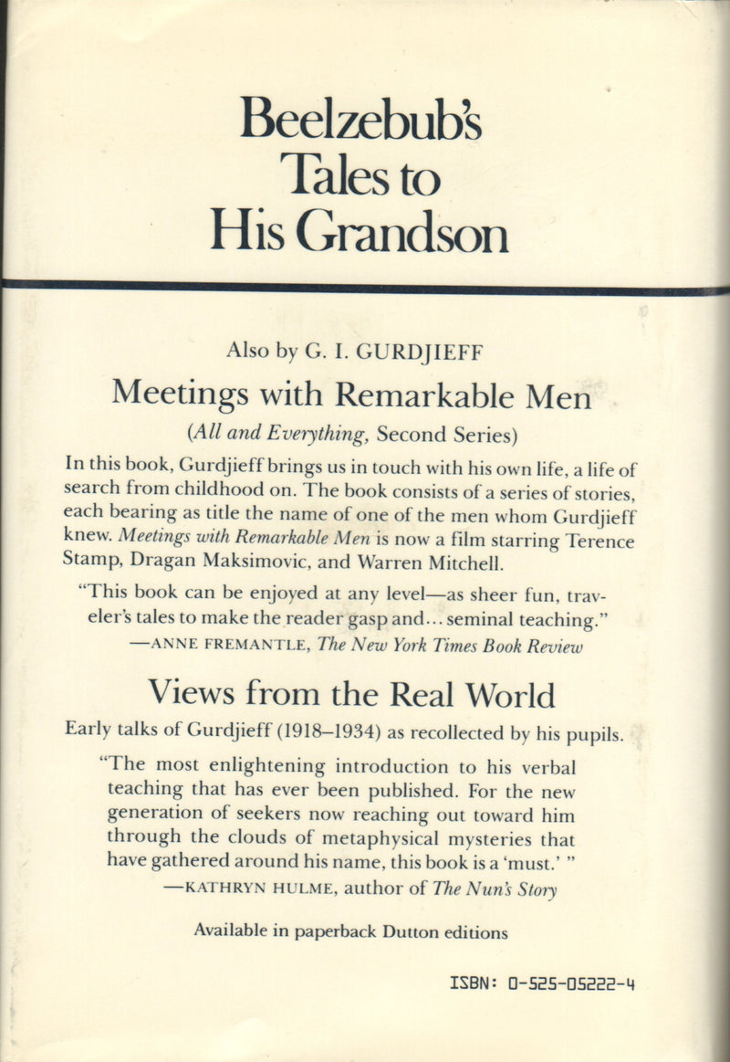 Beelzebub's Tales to His Grandson (All and Everything),Used