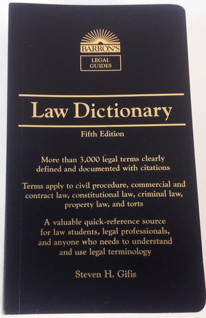 Law Dictionary (Barron'S Legal Guides)