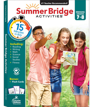 Summer Bridge Activities 7Th To 8Th Grade Workbooks All Subjects, Middle School Books With Math, Reading Comprehension, Science,