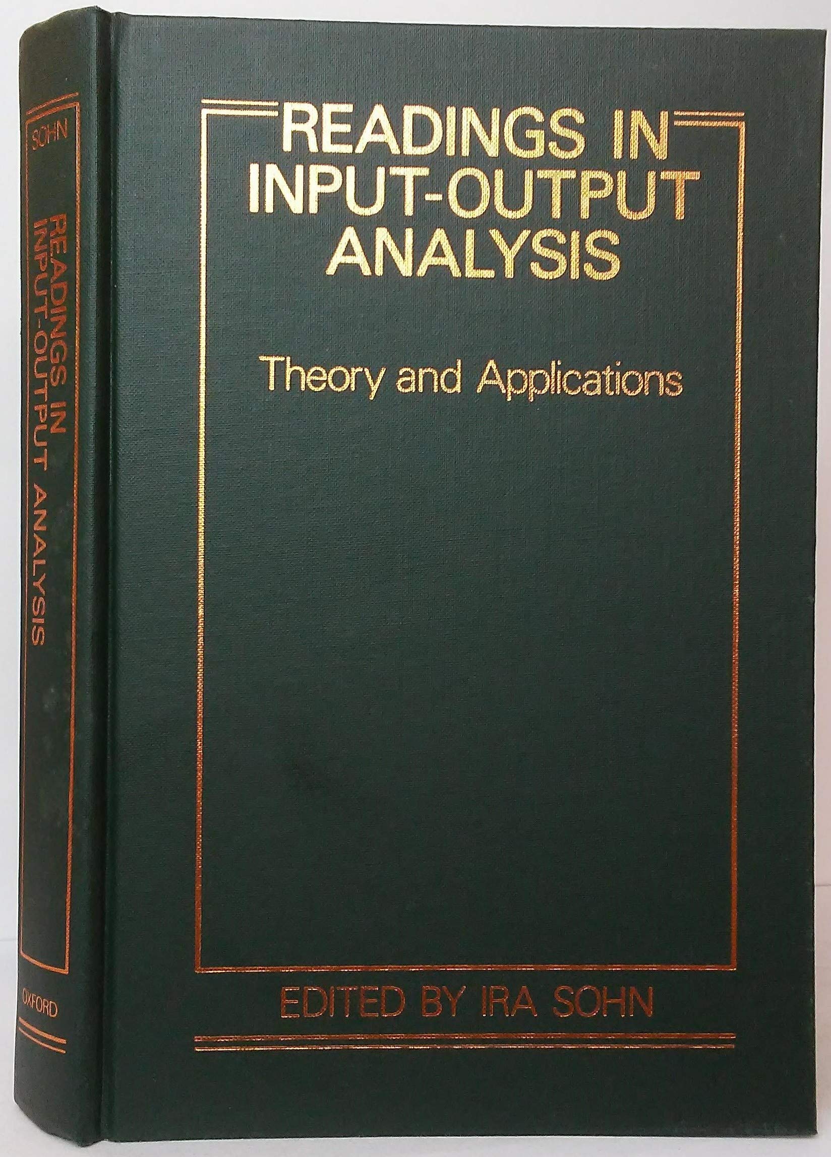 Readings in InputOutput Analysis: Theory and Applications,Used