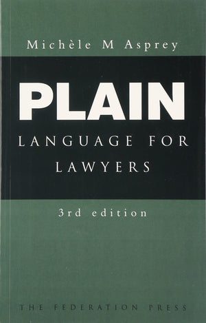 Plain Language for Lawyers,Used