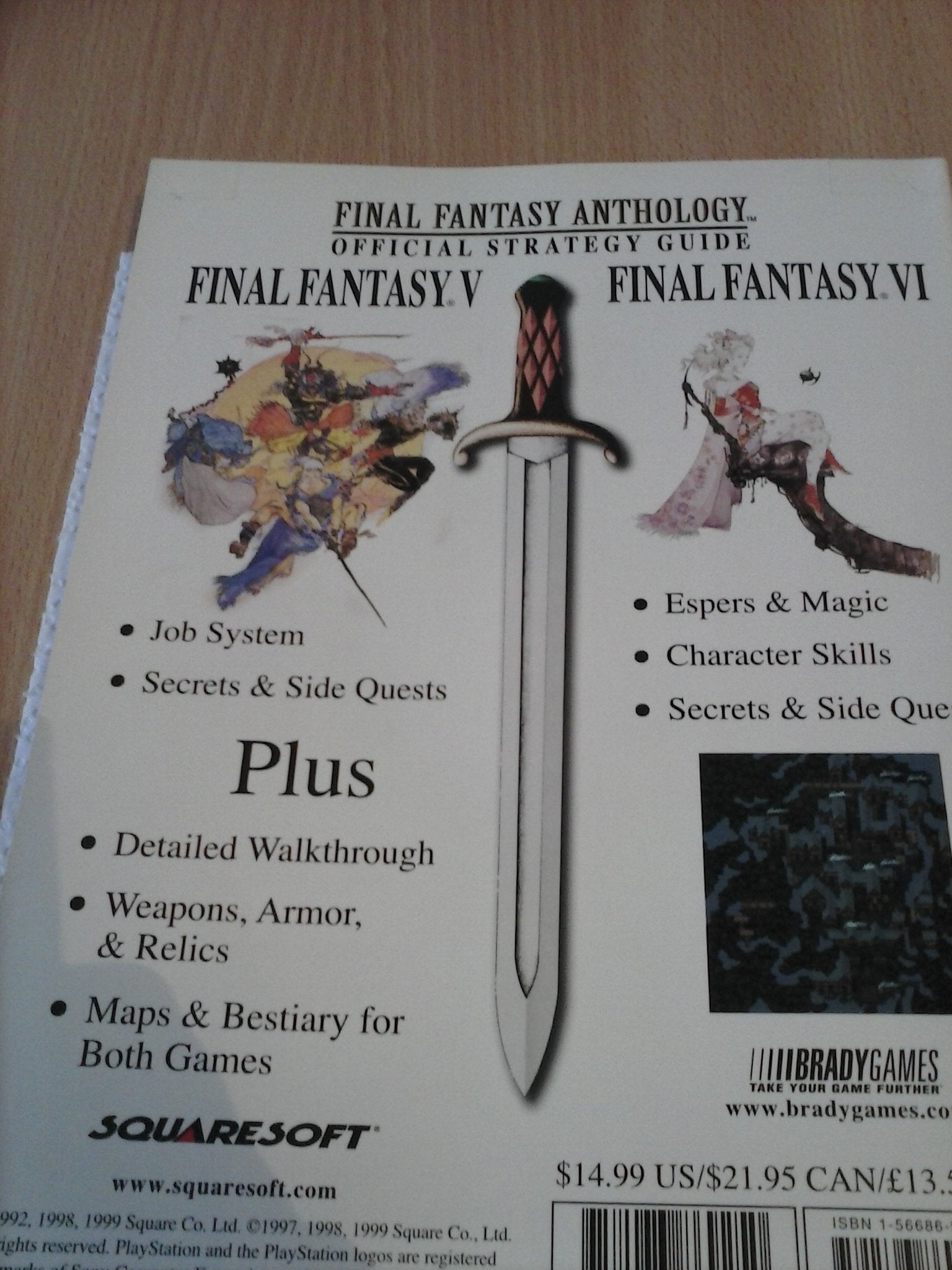 Final Fantasy Anthology Official Strategy Guide (Brady Games),Used