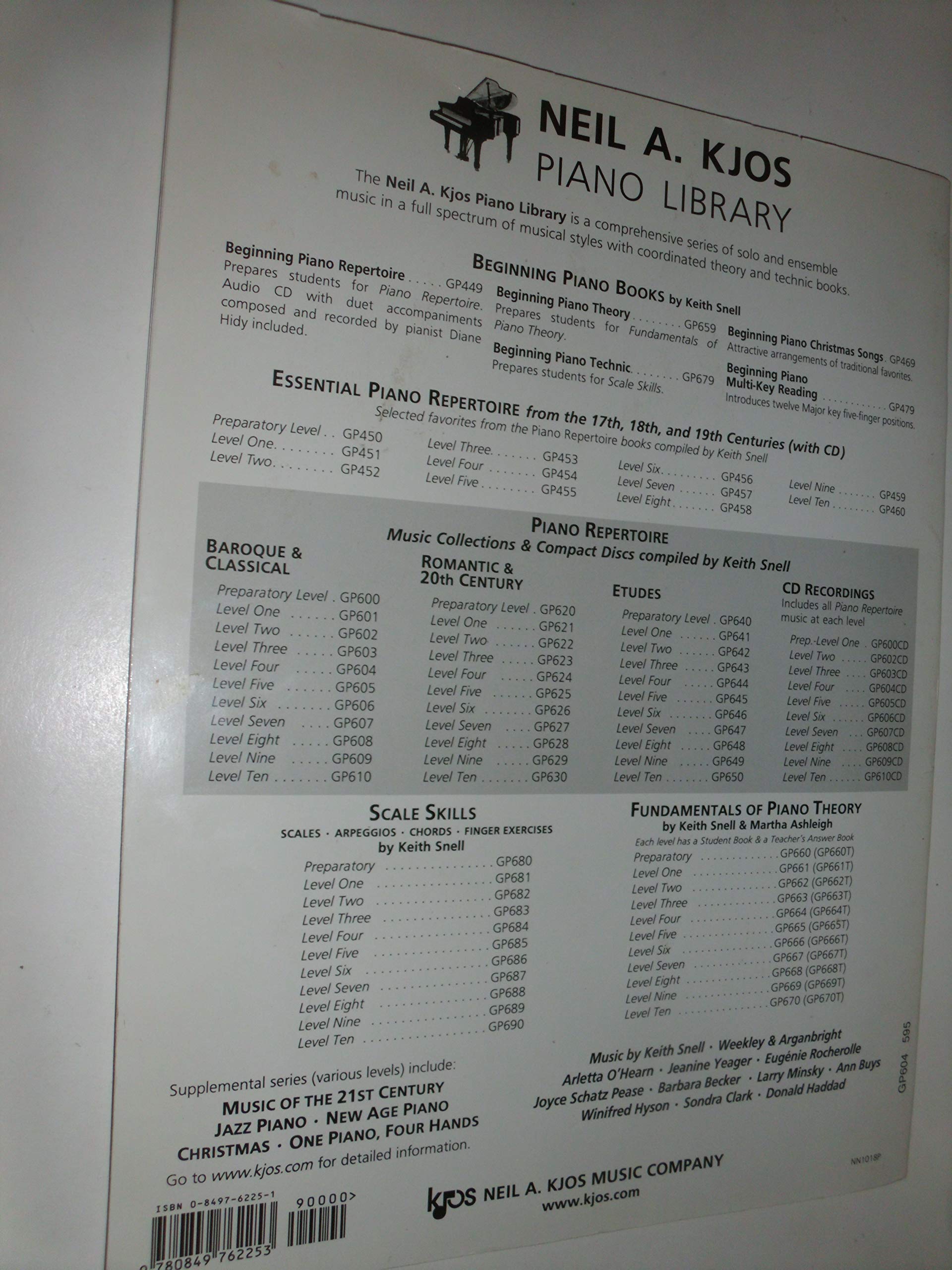 GP604  Piano Repertoire  Baroque & Classical  Level 4,New