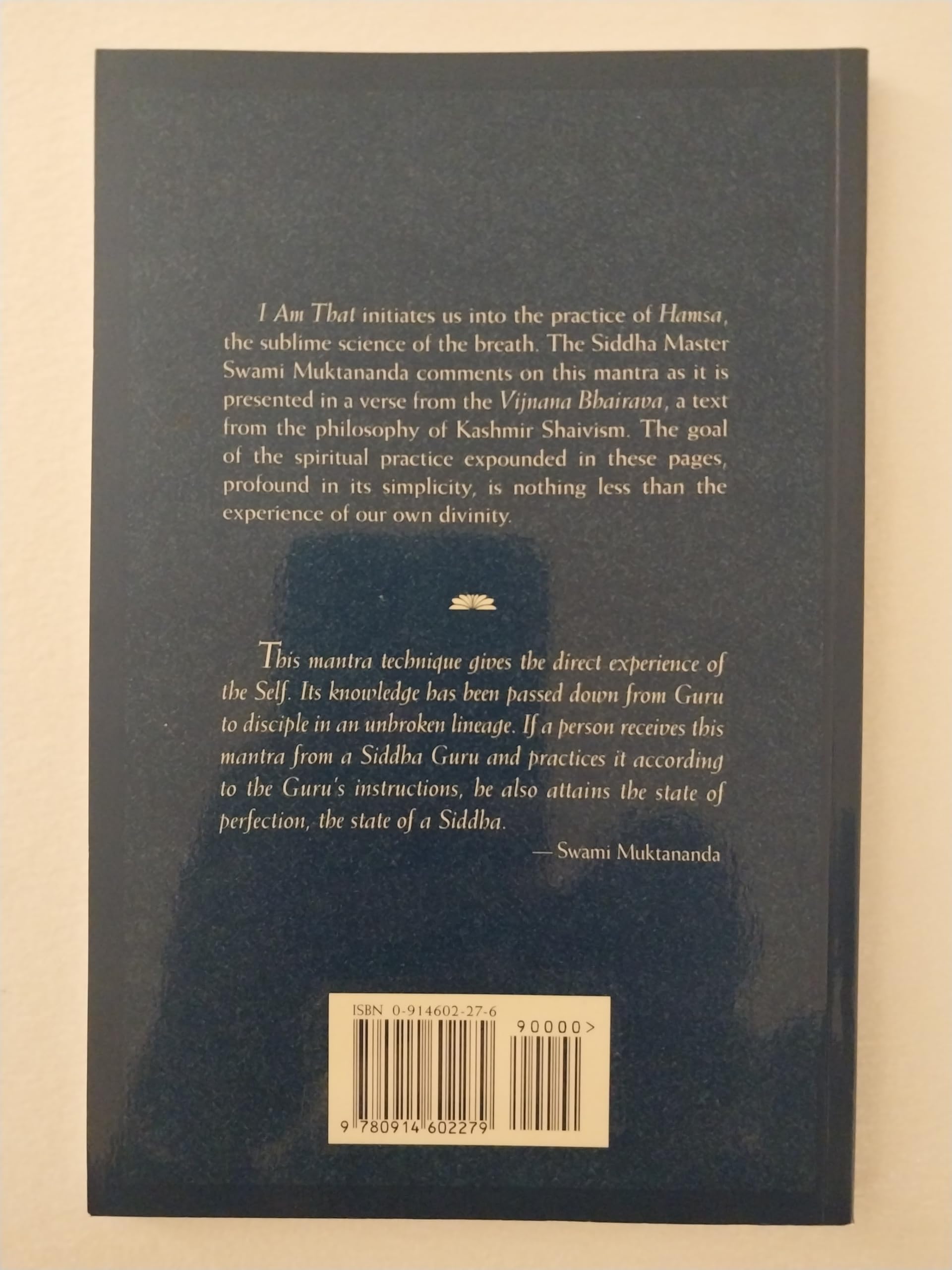 I Am That: The Science Of Hamsa From The Vijnana Bhairava,New