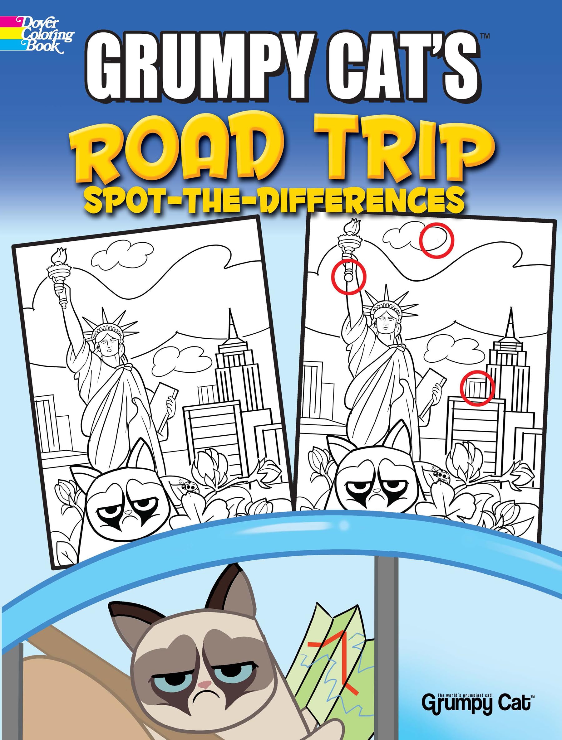 Grumpy Cat's Road Trip SpottheDifferences (Dover Kids Activity Books: Animals),Used