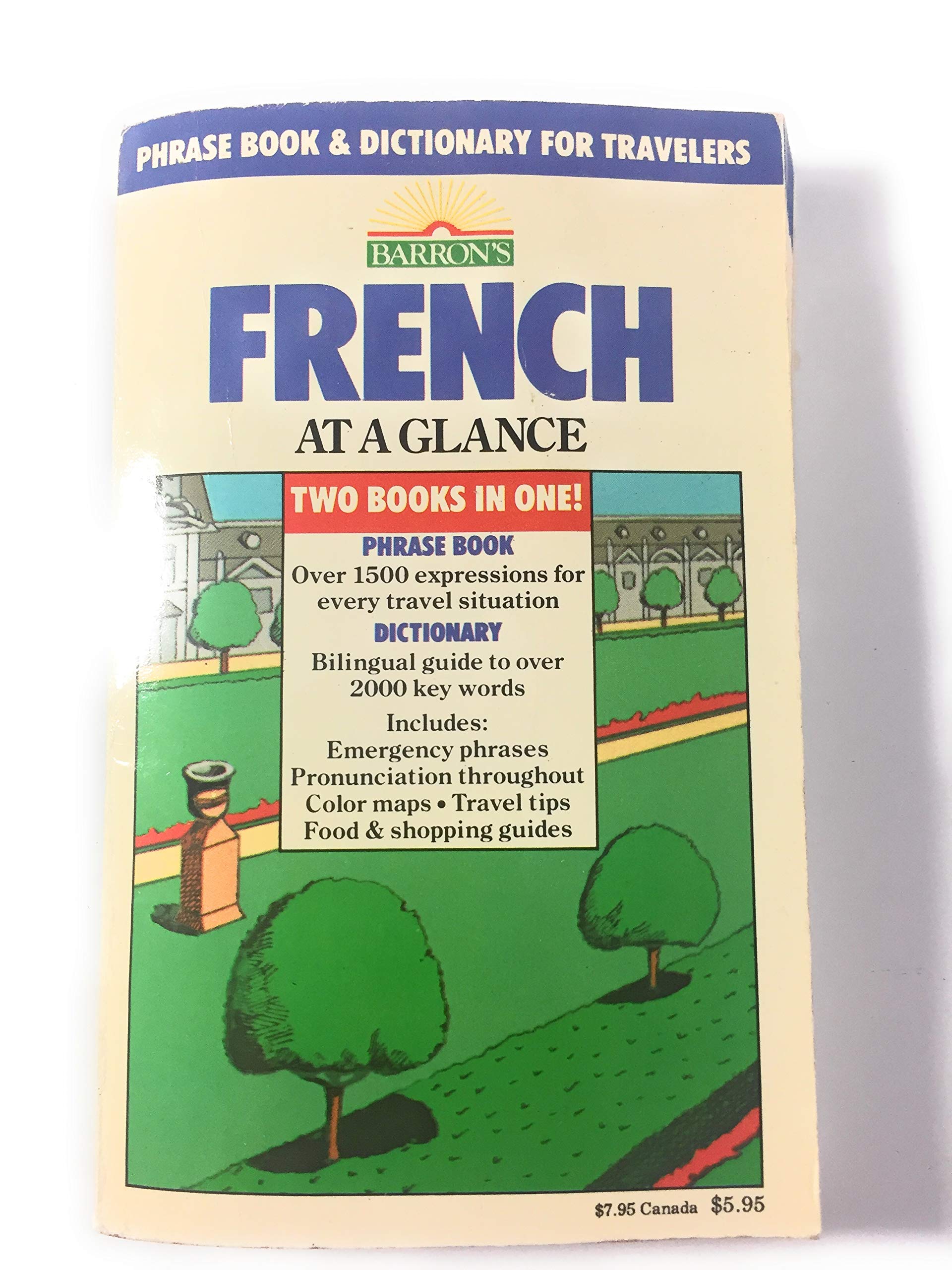 French at a Glance: Phrase Book and Dictionary for Travelers,Used