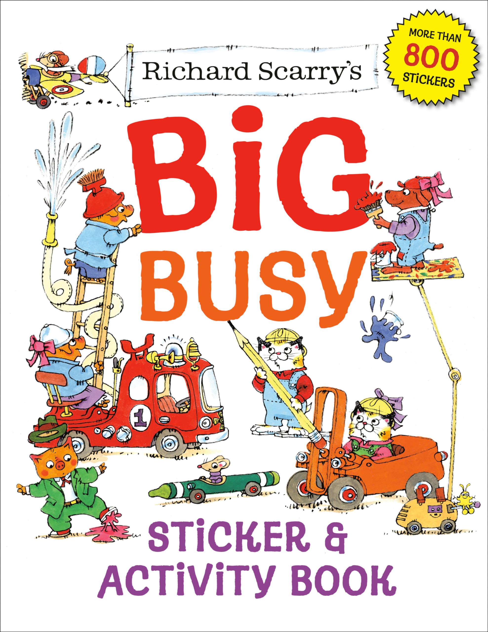 Richard Scarry's Big Busy Sticker & Activity Book,Used