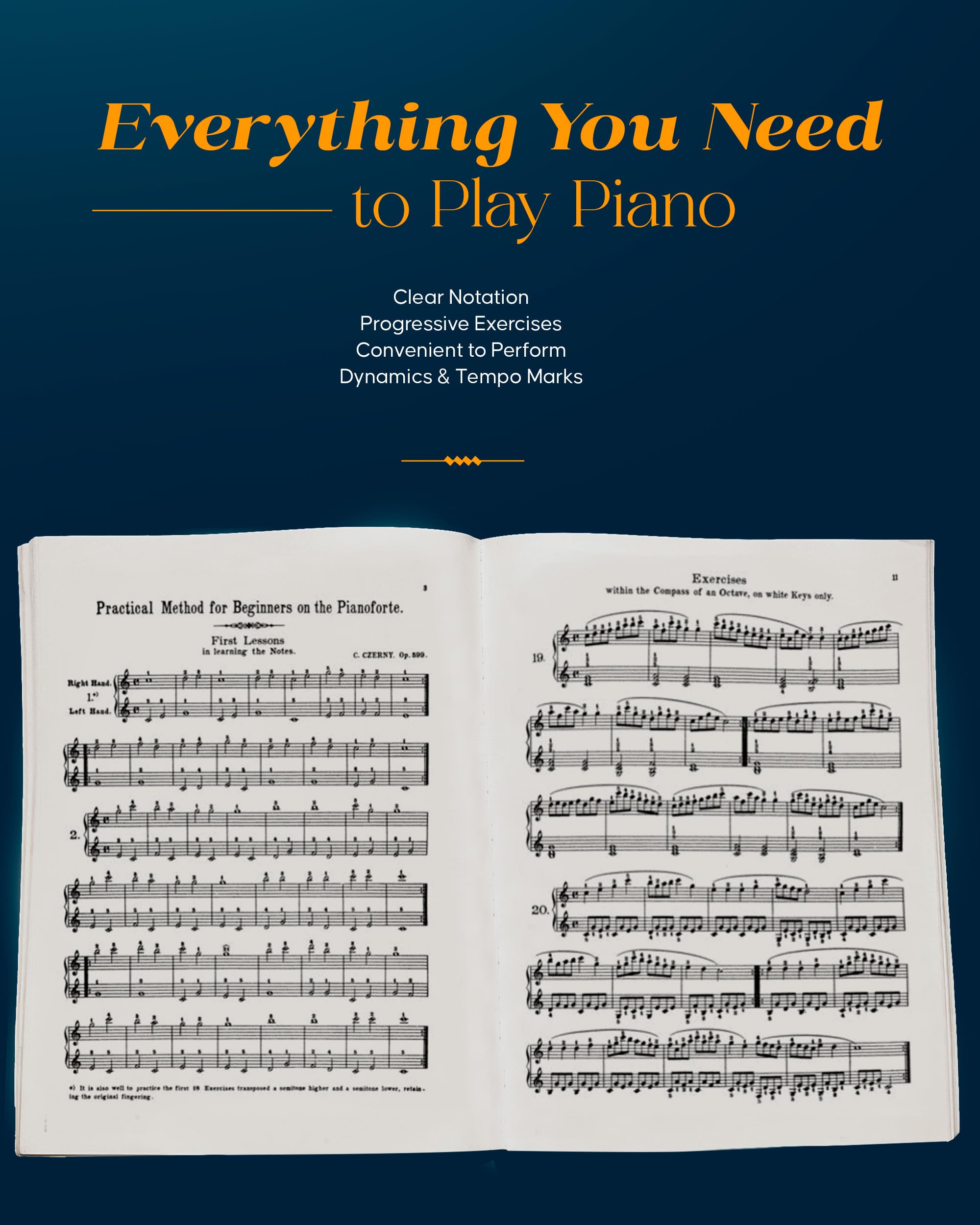 Practical Method for Beginners, Op. 599: Schirmer Library of Classics Volume 146  Piano Technique and Exercise Book  EasytoR,Used