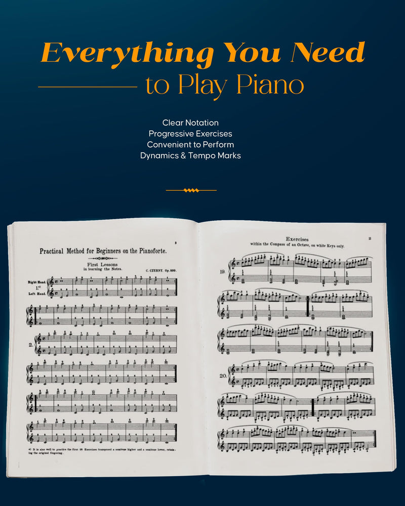 Practical Method for Beginners, Op. 599: Schirmer Library of Classics Volume 146  Piano Technique and Exercise Book  EasytoR,New