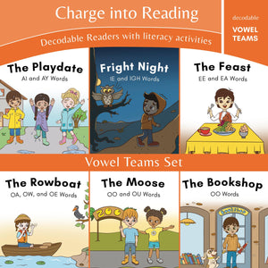 Charge Into Reading Decodable Books (Stage 7): 6 Vowel Teams Decodable Readers To Help First Grade And Second Grade Beginning Re