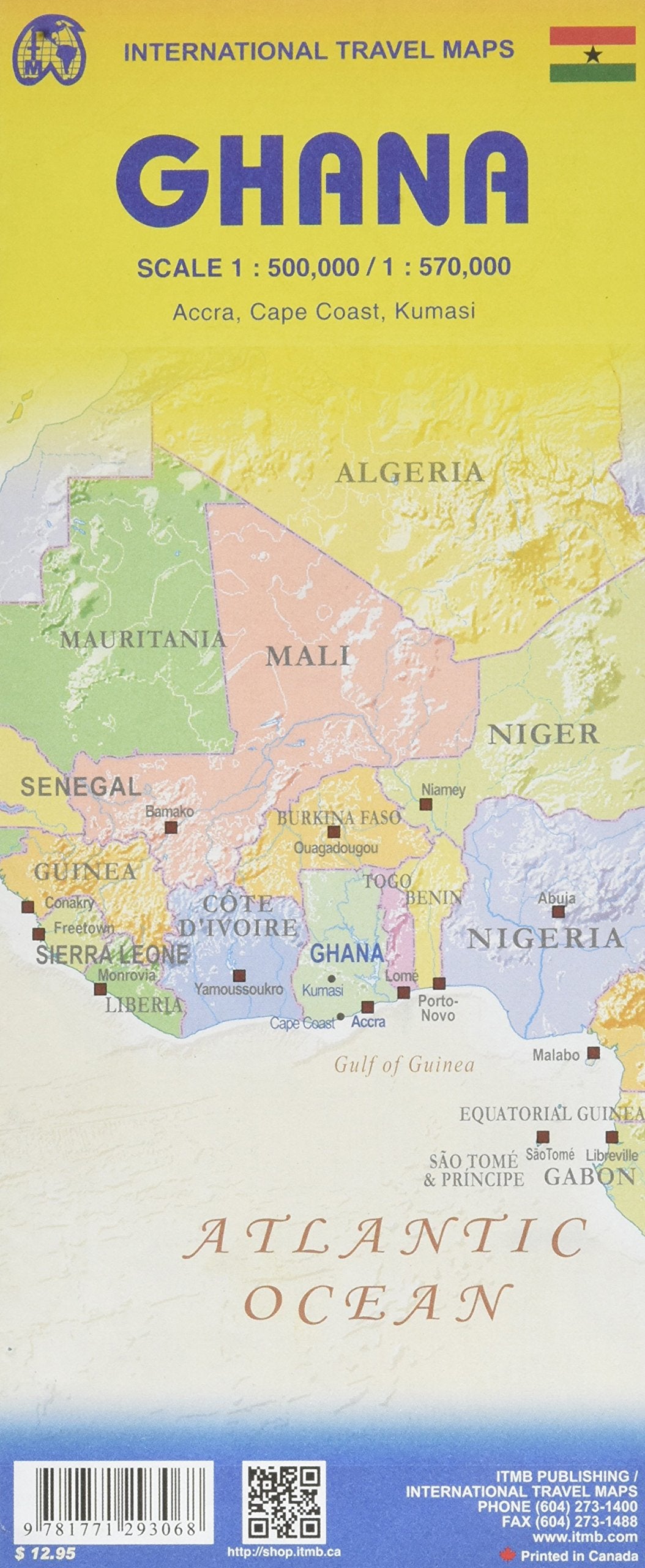 Ghana Travel Map Reference,Used