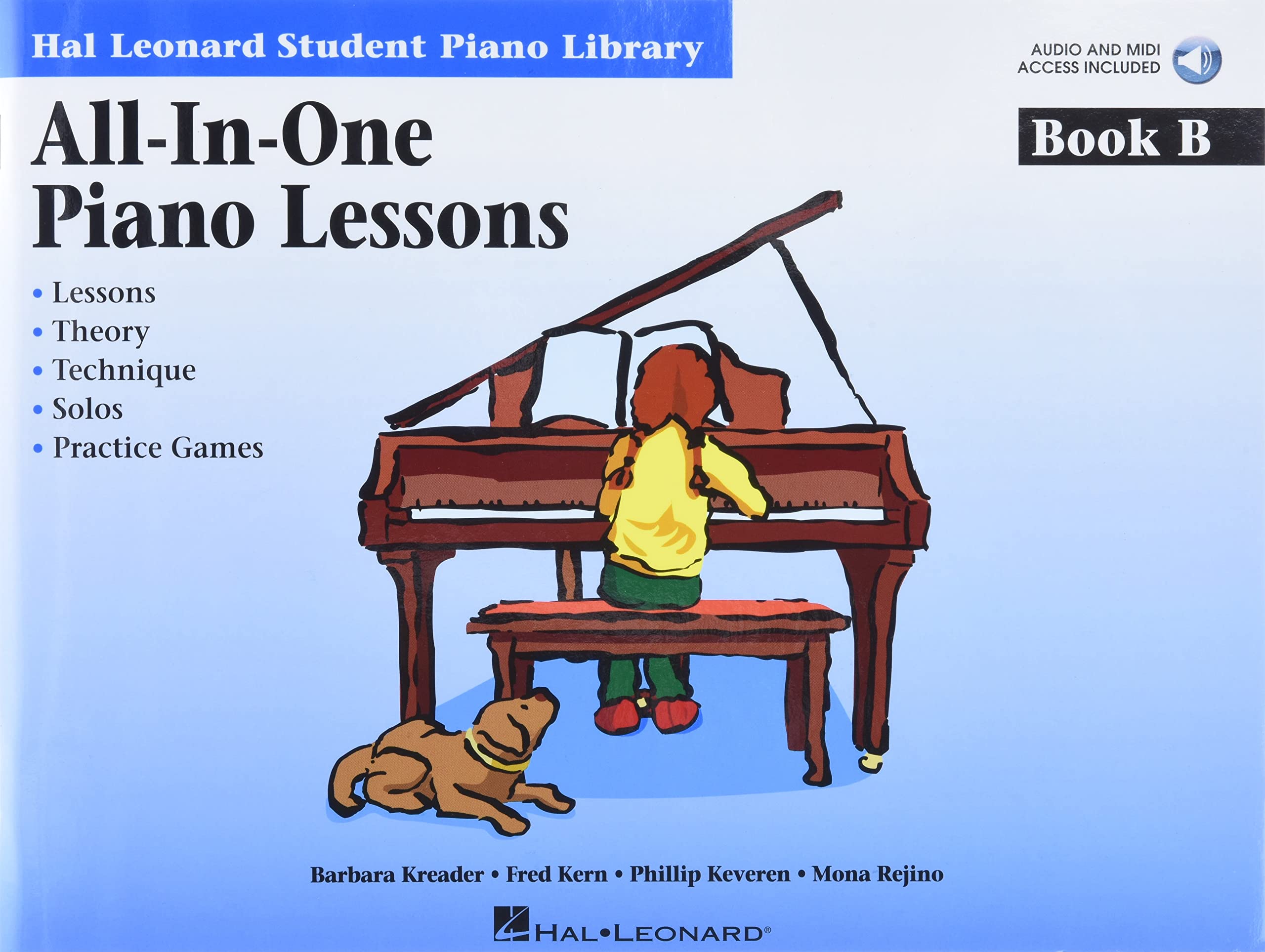 AllInOne Piano Lessons  Book B  Beginner Piano Sheet Music Songbook with Online Audio  Hal Leonard Student Piano Library  By ,Used