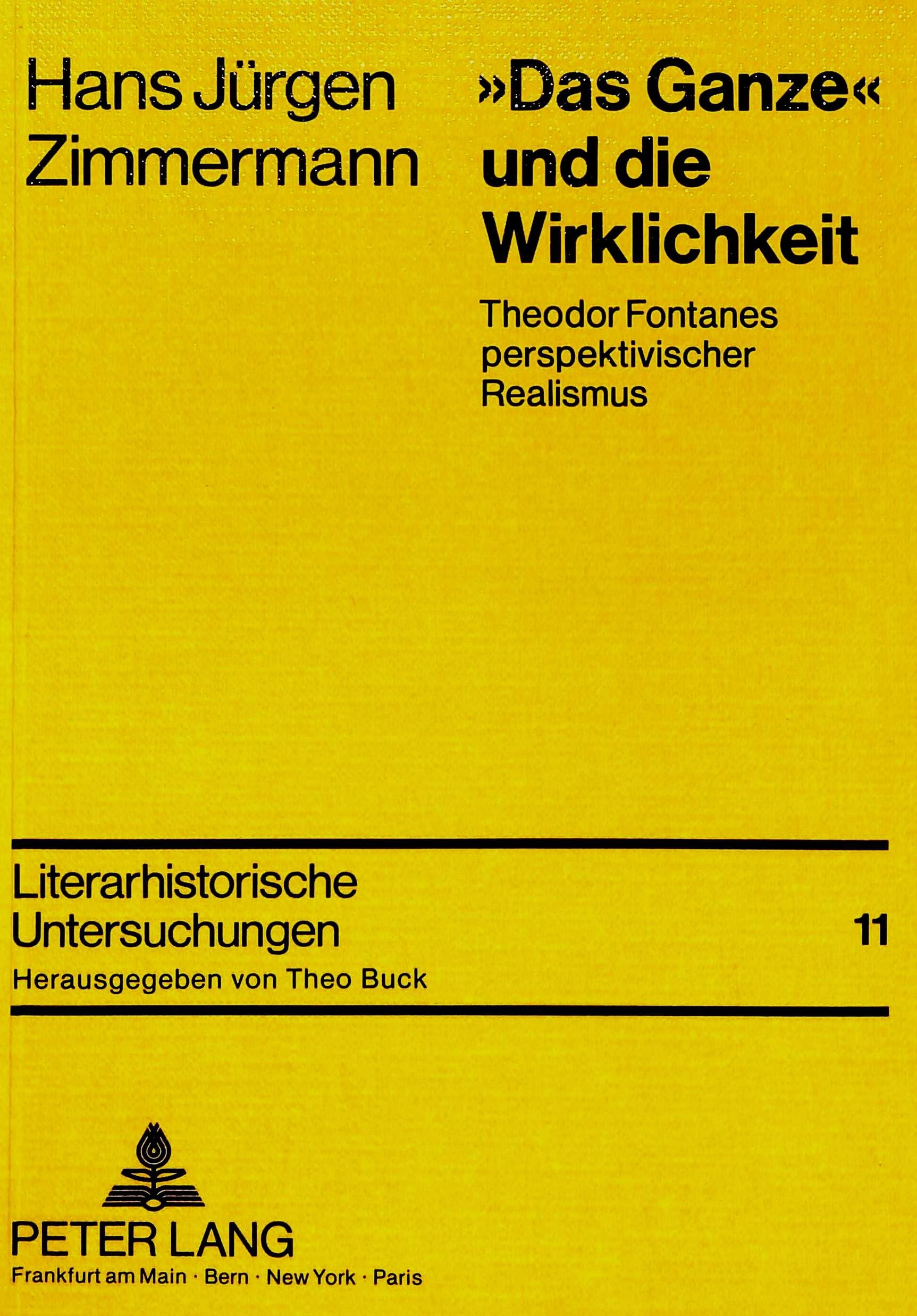 Das Ganze und die Wirklichkeit: Theodor Fontanes perspektivischer Realismus (Literarhistorische Untersuchungen) (German Edition),Used