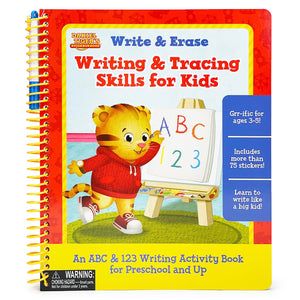Daniel Tiger'S Neighborhood Wipe Clean Writing & Tracing Workbook Skills For Preschool Kids Ages 3  5: Practice Pen Control, Ab,Used