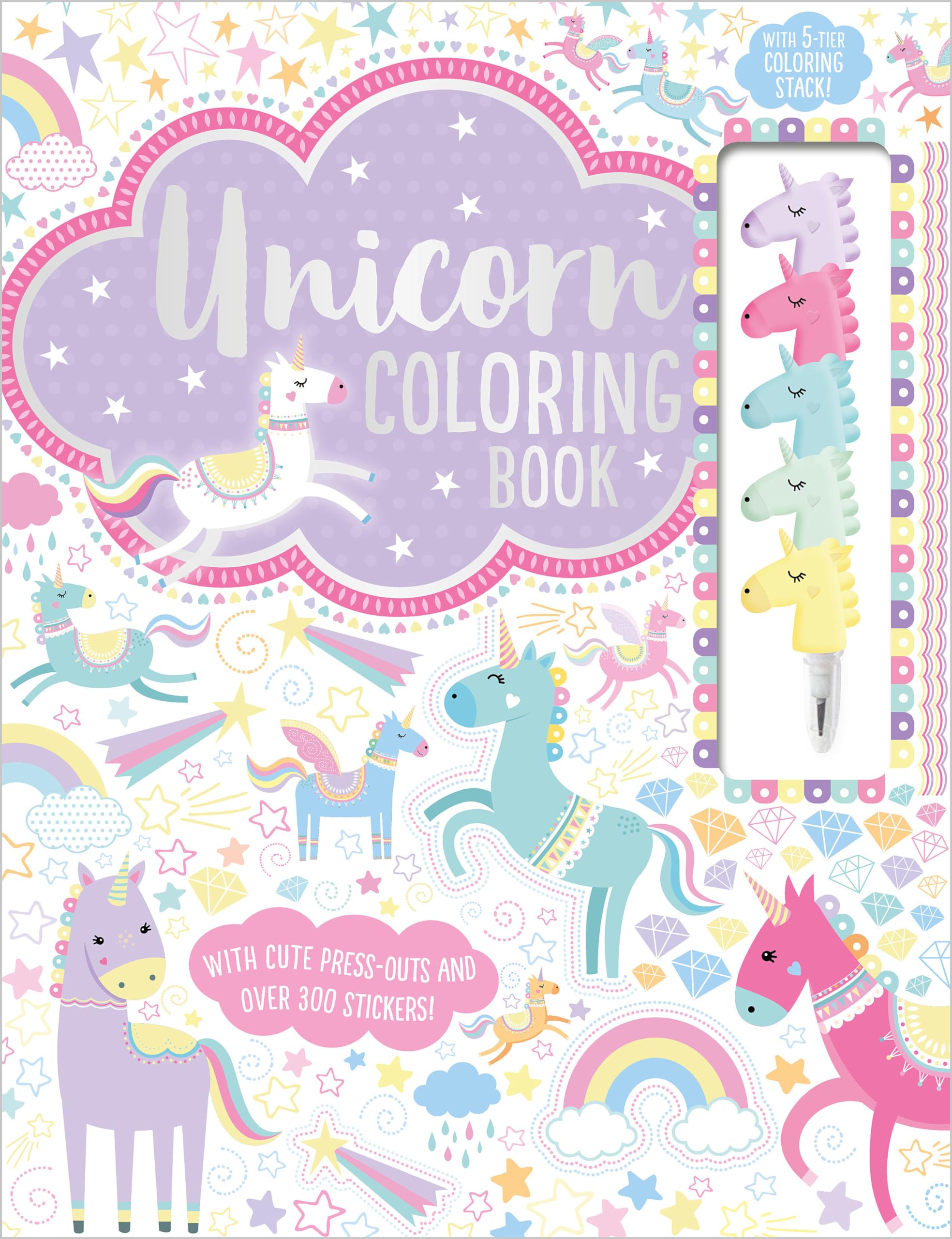 Unicorn Coloring Book (Coloring Book with Stacking Crayon),Used