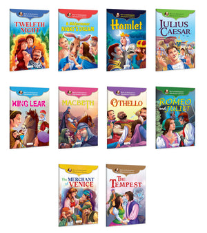 Best Of Shakespeare Illustrated Classic :- Twelfth Night, Macbeth, Romeo And Juliet, Othello And More - Classic Stories For Children, Toddler Storybooks With Pictures, Kids Storybook | Pack Of 10 Books