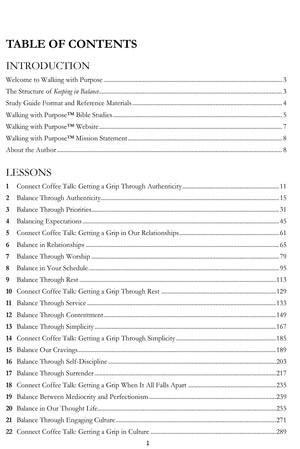 Catholic Women'S Bible Study, Keeping In Balance: Creating Order Within From Walking With Purpose