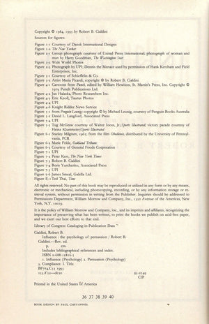 Influence: The Psychology Of Persuasion,New