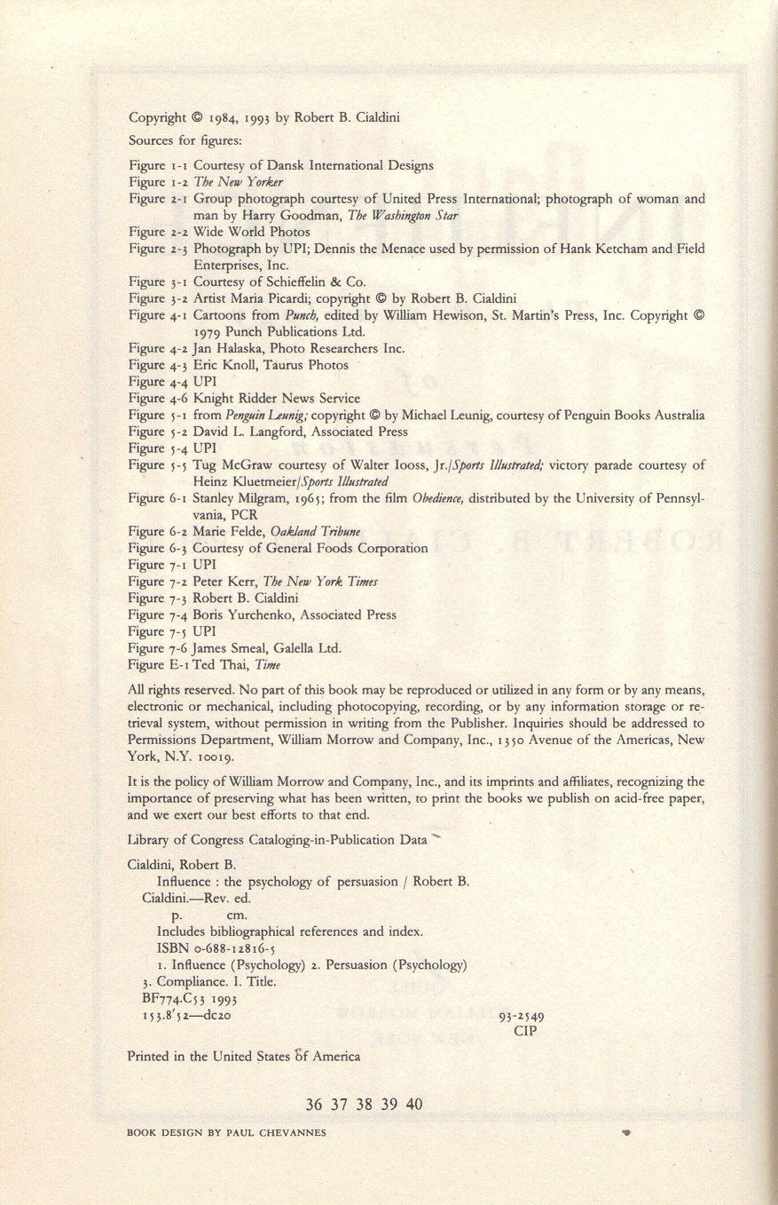 Influence: The Psychology Of Persuasion,New