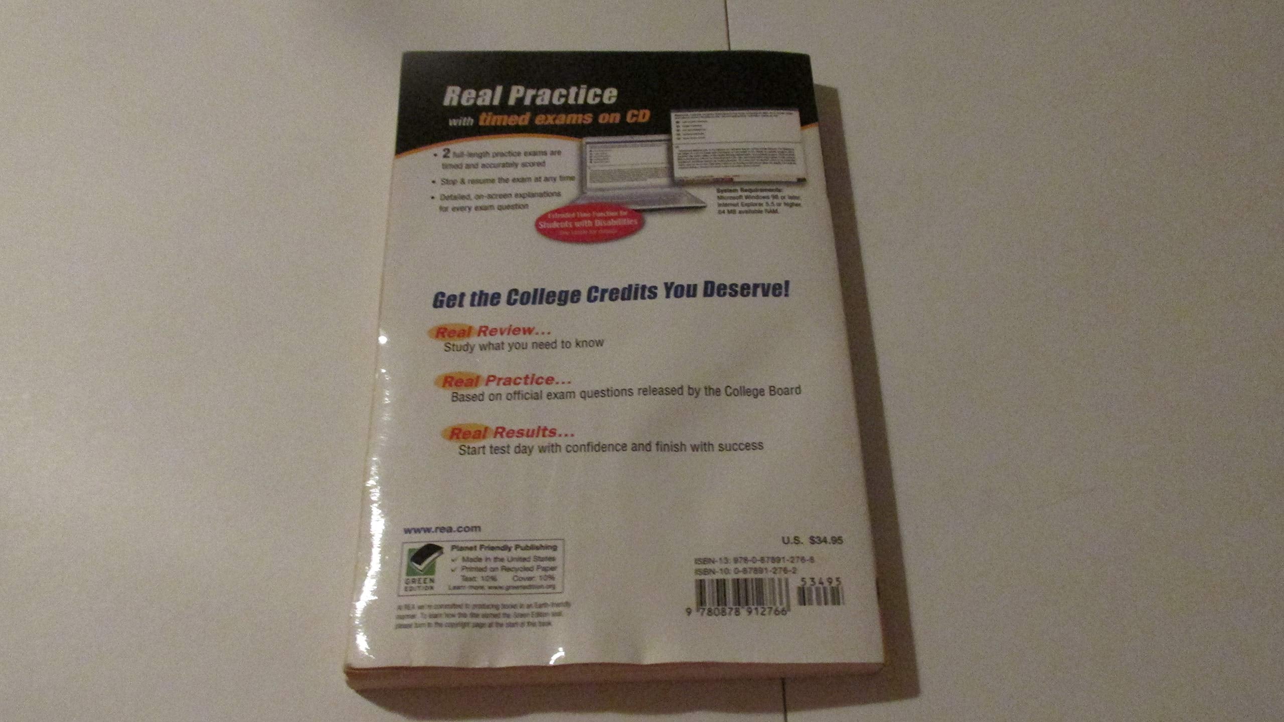 CLEP Introductory Sociology w/CD (REA)  The Best Test Prep for the CLEP Exam (Test Preps),Used