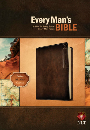 Every Man'S Bible: New Living Translation, Deluxe Explorer Edition (Leatherlike, Brown)  Study Bible For Men With Study Notes,