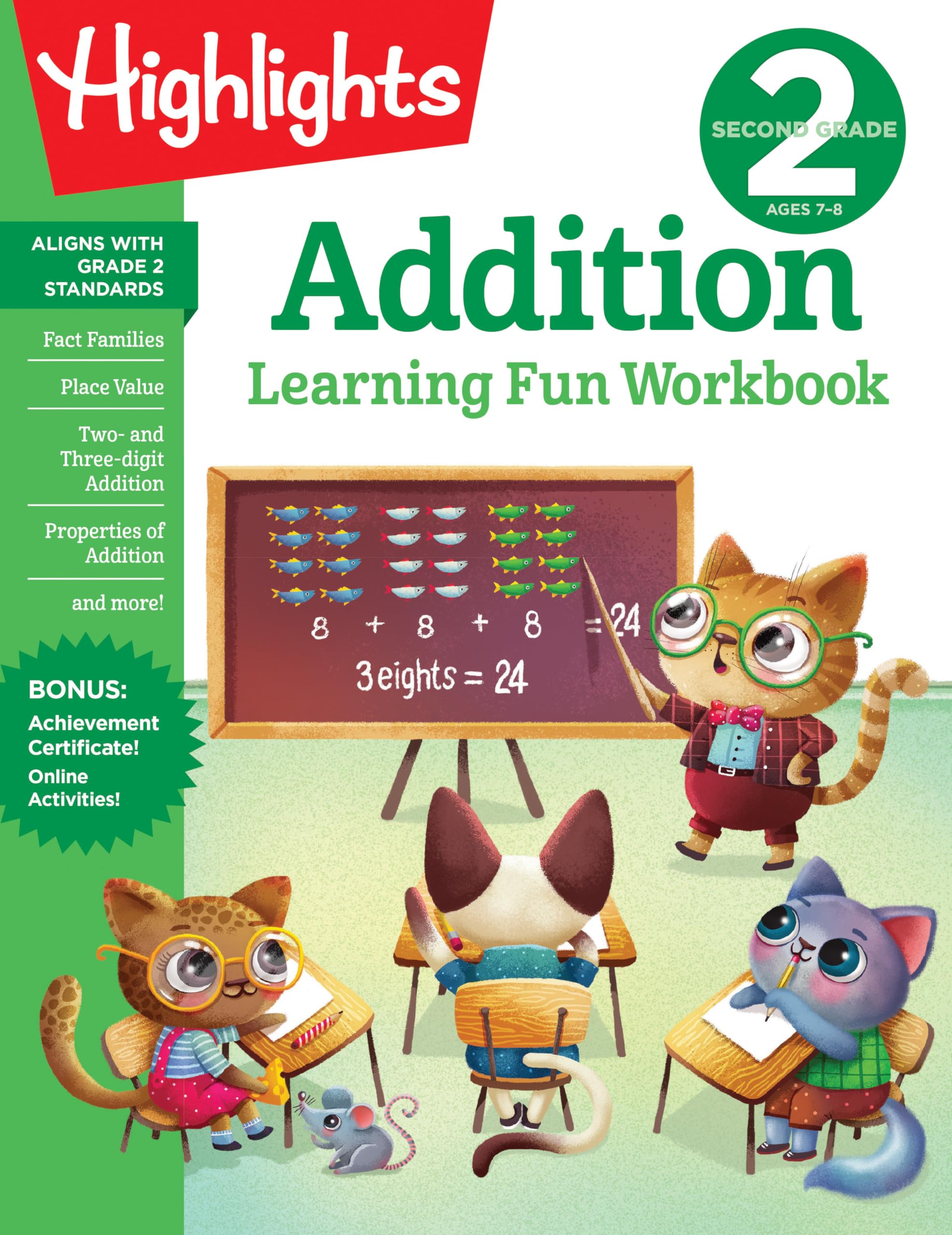 Second Grade Addition (Highlights Learning Fun Workbooks),Used