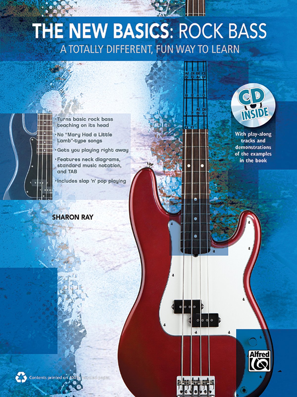 The New Basics  Rock Bass: A Totally Different, Fun Way to Learn, Book & CD,Used