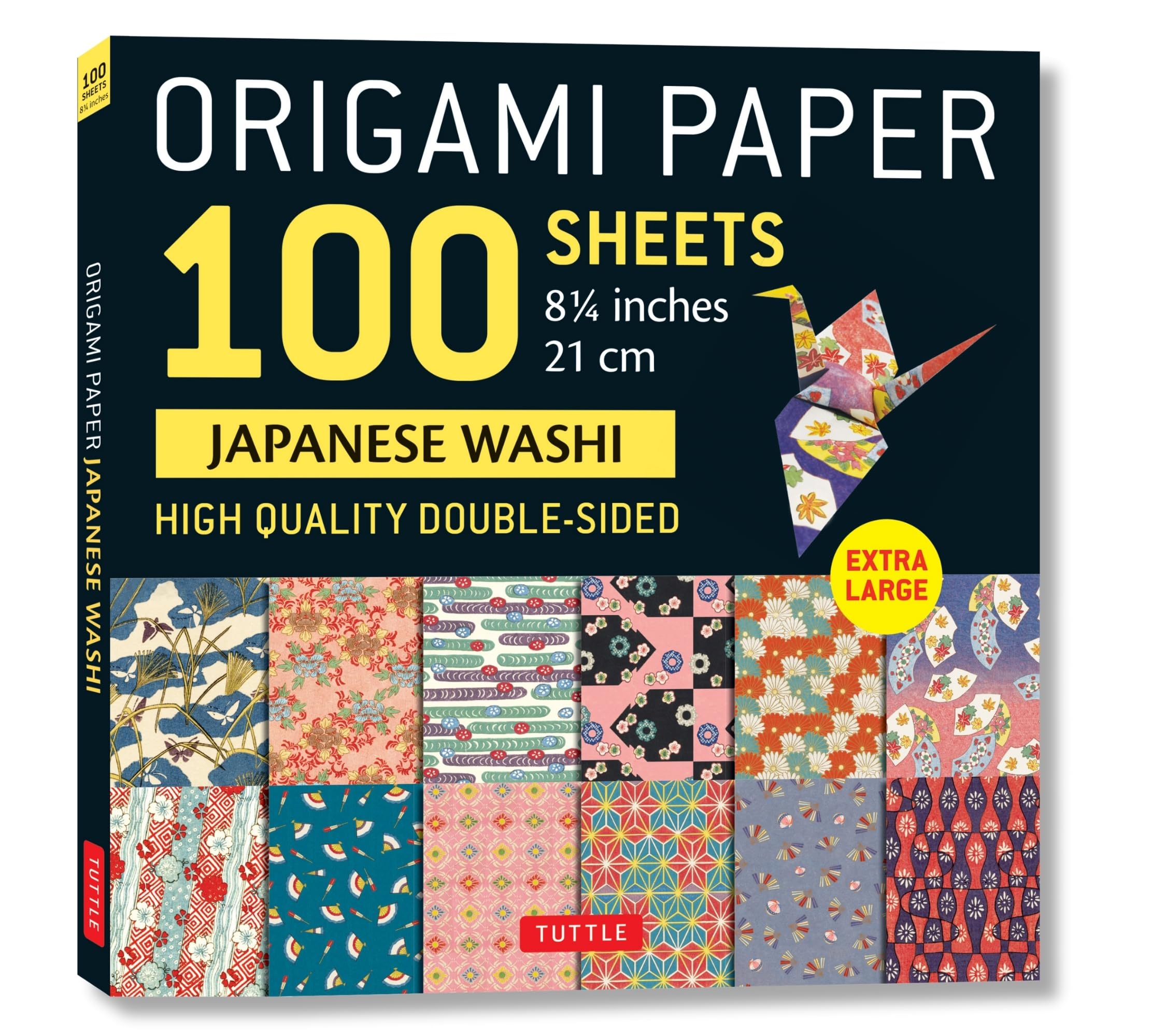 Origami Paper 100 Sheets Japanese Washi 8 1/4' (21 Cm): Extra Large Doublesided Origami Sheets Printed With 12 Different Design,New